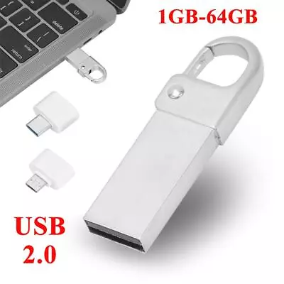 USB 2.0 Flash Drive U Disk Storage Memory Stick Pen + Micro USB Adapter PC • $8.83