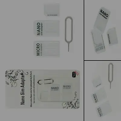 1 PCS Noosy SIM Card Adapter Nano Micro Standard Converter Kit SIM Tray Mot-2605 • $0.01