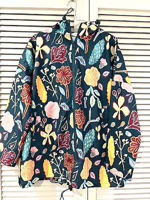 $125 • Buy Pretty GORMAN “Pitched Petals” Raincoat Jacket * Size S/M