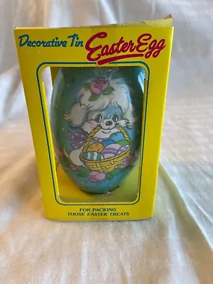 VTG Hartin Intnl 1990 Easter Egg Decorative Tin Candy Containers. NIB • $7