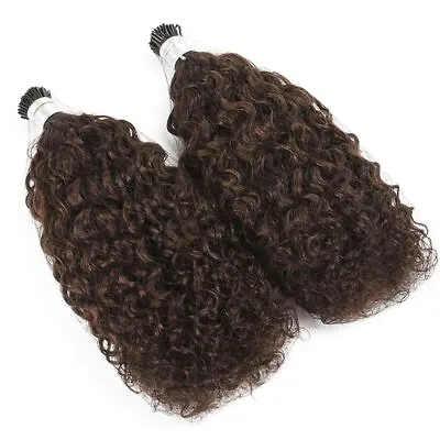 Loose Wave I Tip Human Hair Extension Dark Brown Pre Bonded I Tip Hair #4 100Pcs • $81.88