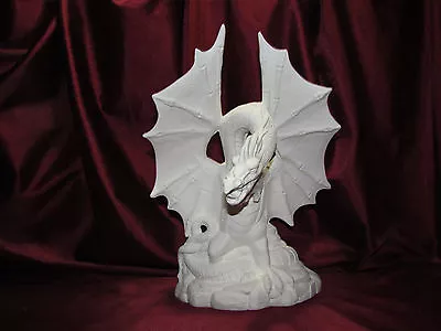 Ceramic Bisque Fire Dragon Ready To Paint U-Paint Fantasy Mystical Wings Up • $24.99