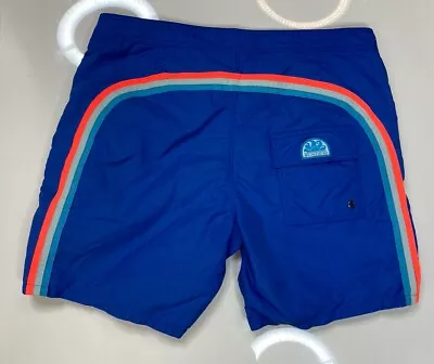 Sundek Swim Trunk Board Shorts Men Size 33 Blue • $49.95