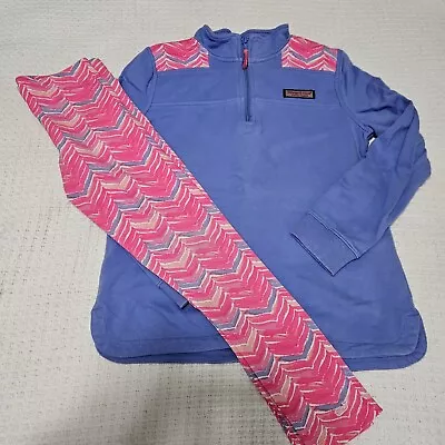 Vineyard Vines Little Girl’s Purple/ Pink  Outfit. Jacket Size 12  Leggings 7-8 • $15