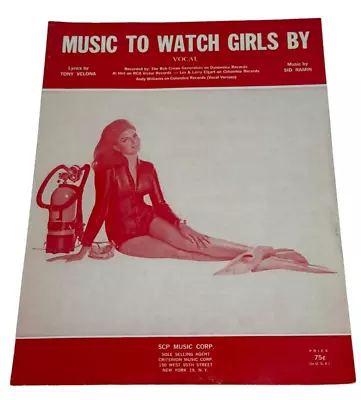 Music To Watch Girls Bob Crewe Generation 1966 Sheet Music Sexy SCUBA Diver Cov • $16.96