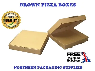 7 - Inch Brown Pizza Boxes ☆ Takeaway Fast Food Pizza Cake Box Packaging  ☆  • £23.58