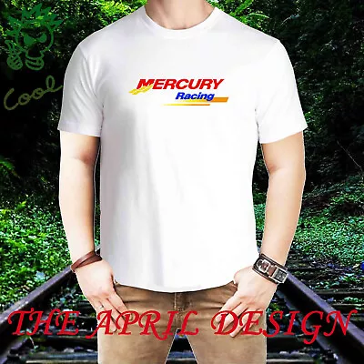 New Fashion Tee  Mercury Fishing Famous Logo Men's Black/White T-Shirt • $16.99