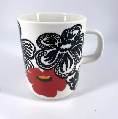 Oiva  Kaukokaipuu  Marimekko Coffee Mug/Cup Flowers Red/Lavender • $95