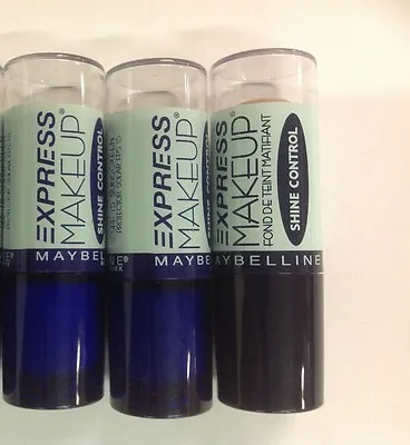 ( LOT OF 3 )  Maybelline EXPRESS MAKEUP SHINE CONTROL SPF 15 ( BUFF ) New. • $42.49