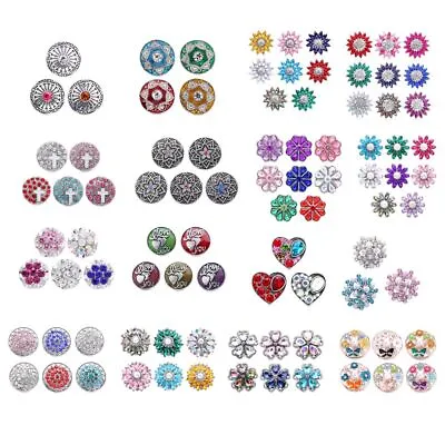 Multi Rhinestone 18mm Snap Button Combination Snap Charms For Snap Jewelry • $8.19