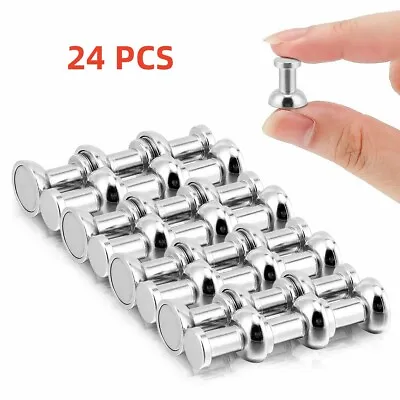 24 Pcs Strong Fridge Magnets Refrigerator Magnetic Crafts Whiteboard Push Pins • $9.99
