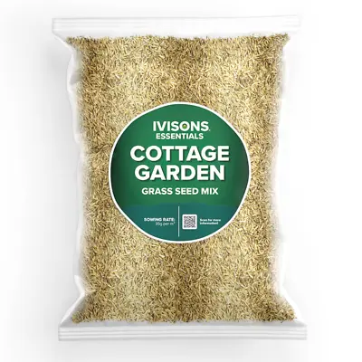 Ivisons COTTAGE GARDEN ECO RED AND WHITE CLOVER LAWN GRASS SEED SELF FEEDING • £3.49