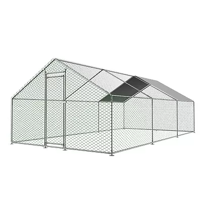 20ft X 10ft X 6.56ft Metal Walk In Chicken Coop Run Cage Rabbit Hutch Hen House • $199.99