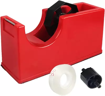 Heavy Duty Tape Dispenser - Red 2-in-1 Fits 1  And 3  Core - Office Home***** • $15.55