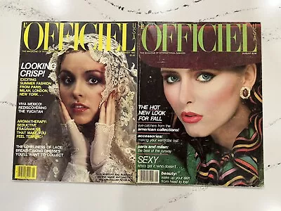 2 L’Officiel USA Magazines ~Summer & August 1980 International Fashion • $17