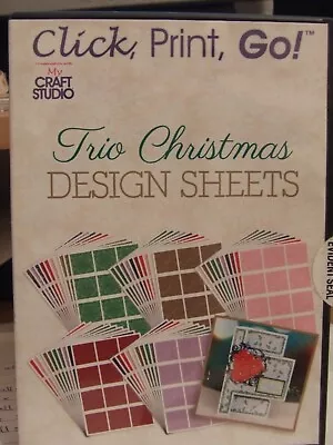 £0.99 • Buy New Sealed My Craft Studio Click Print Go Trio Christmas Design Sheets Cd