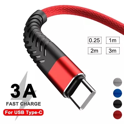 USB C Fast Charger Cable For Samsung S21 S20 S10 E S9 S8 Note 10 20 Type C Lead • $7.48