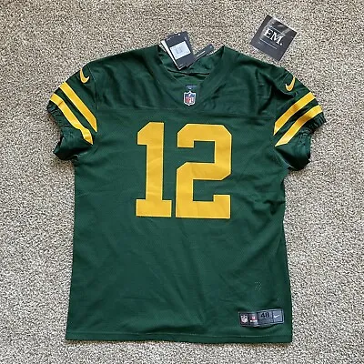 Men’s Size 48 Aaron Rodgers Throwback Green Bay Packers Nike Vapor Elite Jersey • $199.99