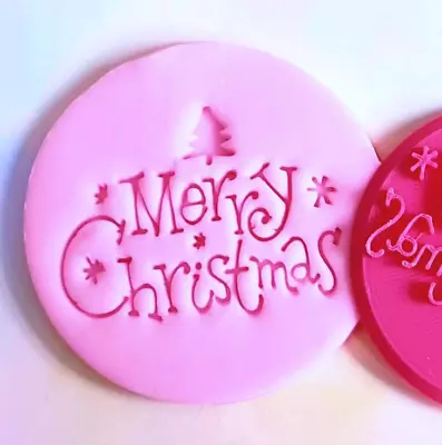 $8 • Buy Merry Christmas Cookie Cutter Stamp Biscuit Fondant Baking Cake Embosser Set