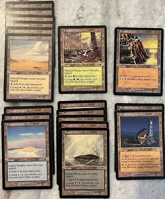 Vintage MTG 18 Cycling Land Lot Onslaught Magic The Gathering • $8.99