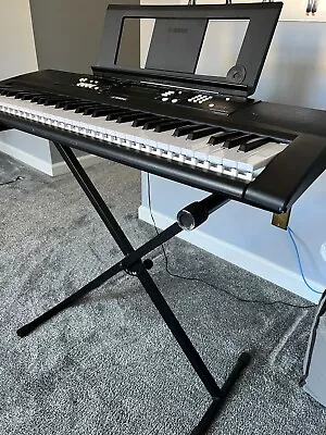 Yamaha EZ-220 61-Key Lighted Key Portable Keyboard. (X Locking Stand Included) • $200