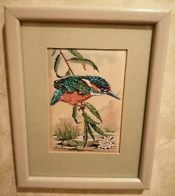 JJ Cashs Of Coventry Woven Silk Kingfisher Picture • £15