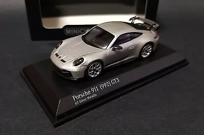 MINICHAMPS Porsche 911 (992) GT3 Silver ~ 1/64 • $29.99