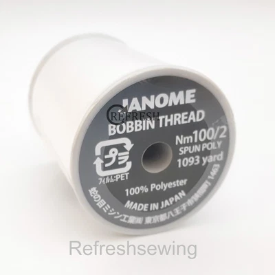 £12.99 • Buy Genuine Janome Embroidery Machine Bobbin Thread Fill White 1000 Metre Spool