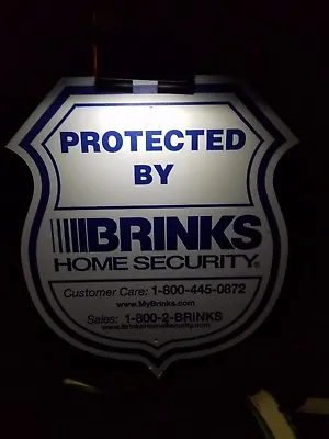 NEW BRINKS Security Yard Sign + 4 Window Decals & Clip On SOLAR Light • $24.99