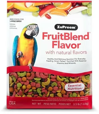 ZuPreem FruitBlend Flavor Bird Food For Macaws Amazons Cockatoos  • $25.99