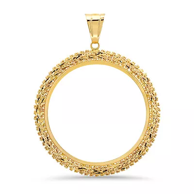 14k Yellow Gold 4 Prong 5 Peso Coin Bezel • $261.85