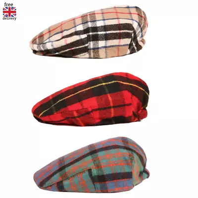 Flat Cap Clan Coloured Flat Cap Check Flat Cap • £13.99