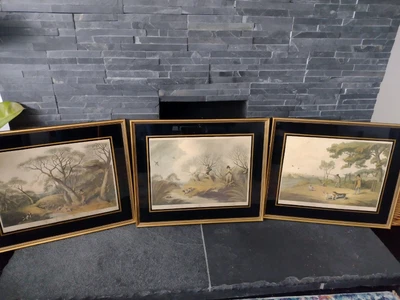 £39.99 • Buy 3 Antique Samuel Howitt Hunting Framed Prints   Duck  Woodcock Partridge 