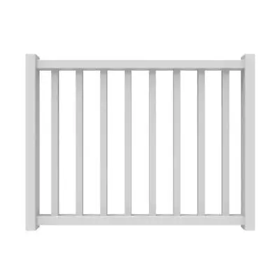 36 In. To 48 In. White Vinyl PolyComposite Rail Gate Kit Porch Veranda Patio • $189.66