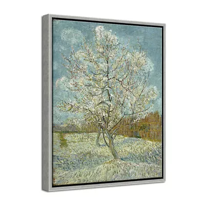 Silver Framed Art The Pink Peach Tree Canvas Prints Wall Art By Van Gogh • $19.90