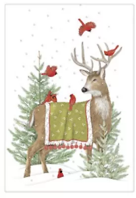 Flour Sack Kitchen Dish Towel Forest Deer Mary Lake - Thompson New • $12.99