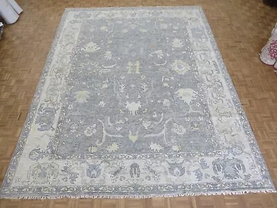 11'9 X 15'1 Hand Knotted Gray Modern Oushak Oriental Rug G14909 • $4346.10