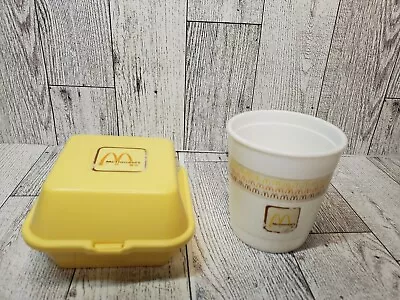 VTG McDONALD'S HAPPY MEAL TOY Chicken Nuggets Container 1988 And Cup 1989 • $18