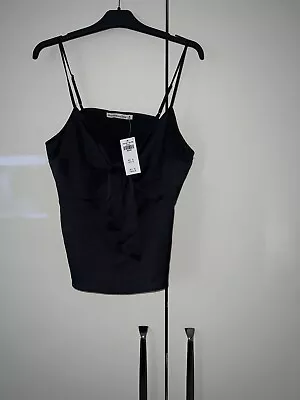 Abercrombie And Fitch Womens Satin Black Top Size M • £13