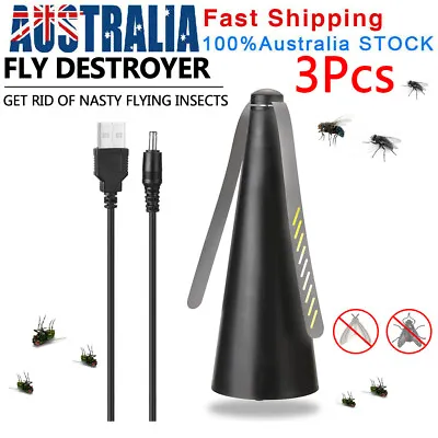 1-3Pcs Automatic Fly Trap Repellent Fan Keep Flies Bugs Away From Your Food USB • $11.69