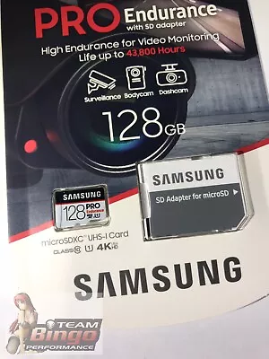 SAMSUNG PRO Endurance Genuine 128GB HD 4K UHS-1 Micro SD Card Class 10 Dash Cam • $79.99