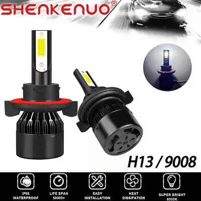 H13 9008 LED Headlight Bulbs Kit For Ford F150 2004-2014 High&Low Beam 6000K • $21.90