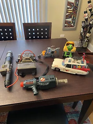 Vintage 1980s Lot Of Real Ghostbusters Toys ECTO-1 Car Back Pack & Vehicles • $36