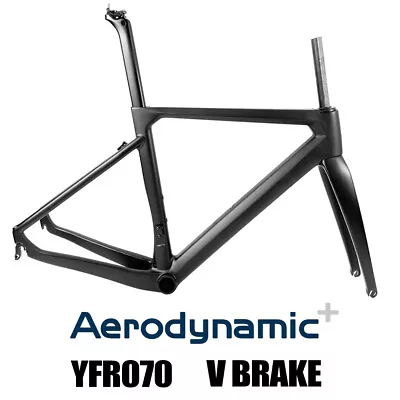 Aerodynamic Carbon Fiber Road Bike Frame 700*28c Bicycle Frameset Ultralight • $506.66