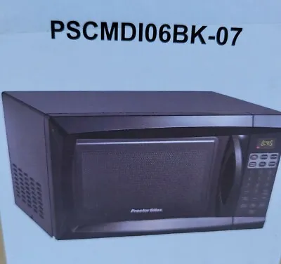 💥 Procter Silex 0.6 Cu Ft 700 Watt Microwave- BLACK-PSCMDI06BK-07 • $54.99