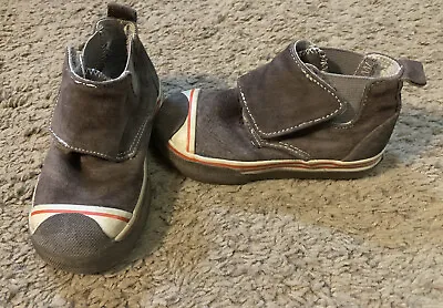 Boys Toddler Morgan & Milo Brown Suede Adjustable Ankle Boots Shoes Size 7 • $13.25