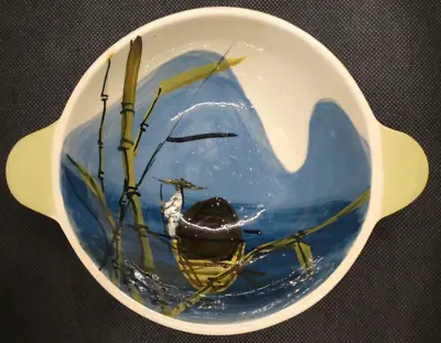 Vintage Martin Boyd Small Lugged Bowl With Asian Scene • $52