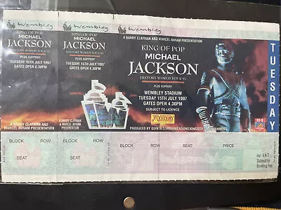 Michael Jackson History World Tour Proof Ticket July 15 1997 Wembley Stadium • £35