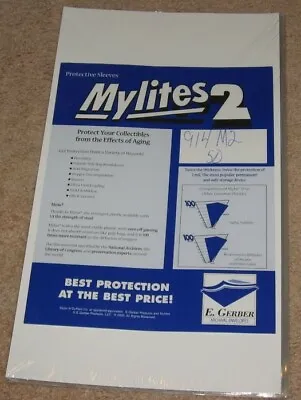 $36.89 • Buy 50 Mylites 2 Mil Mylar Legal Document Or Graded Comic Book Bags Sleeves CGC CBCS