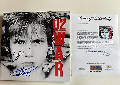 U2 Bono And The Edge Signed Autograph War Album Cover Rare Joshua Tree Psa Loa • $1999.99